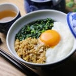 【料理動画】夏が旬であるモロヘイヤと納豆ととろろのネバネバ丼のレシピ/作り方